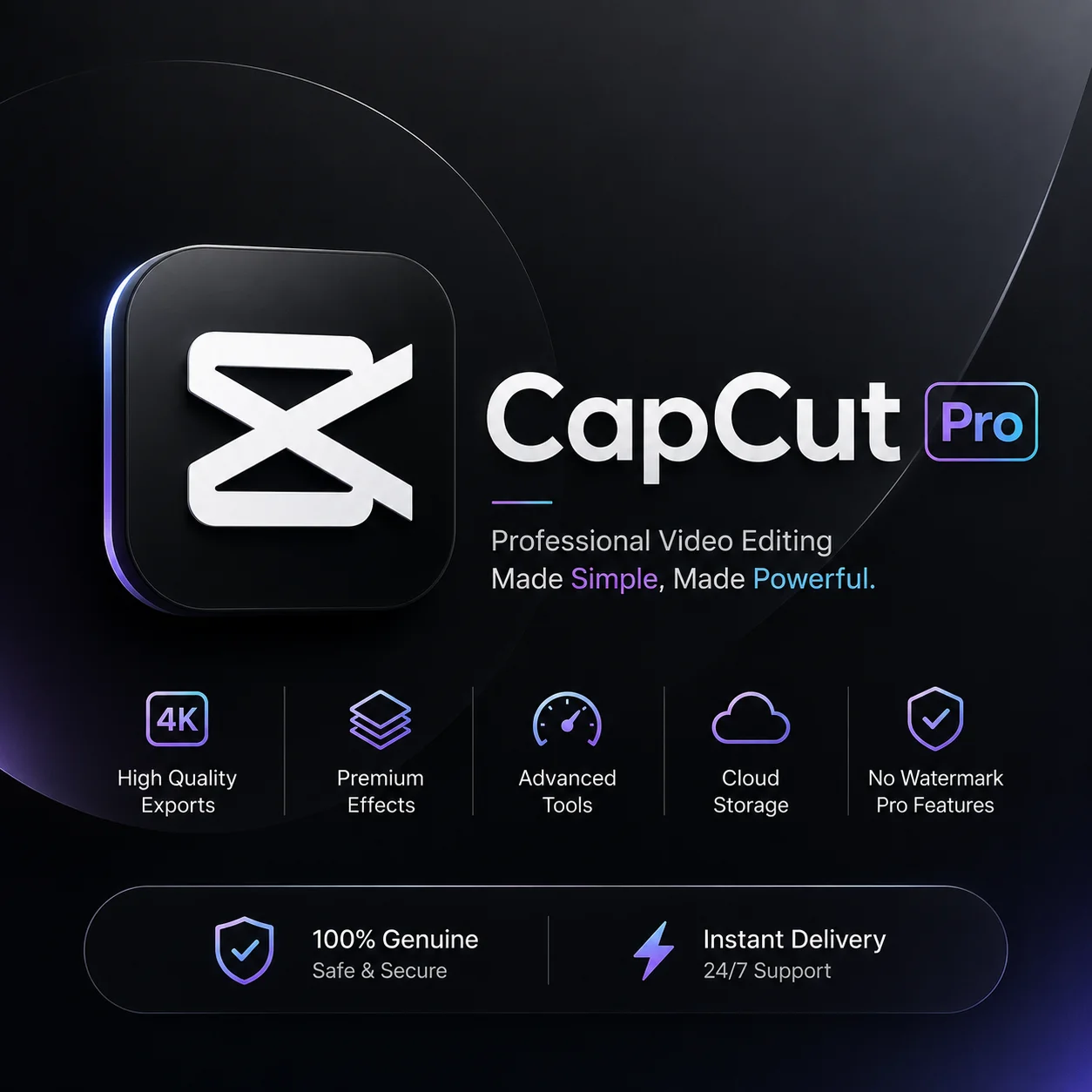 🎬 CapCut Pro Official Subscription – এখন ভিডিও এডিটিং হবে সম্পূর্ণ প্রো লেভেল