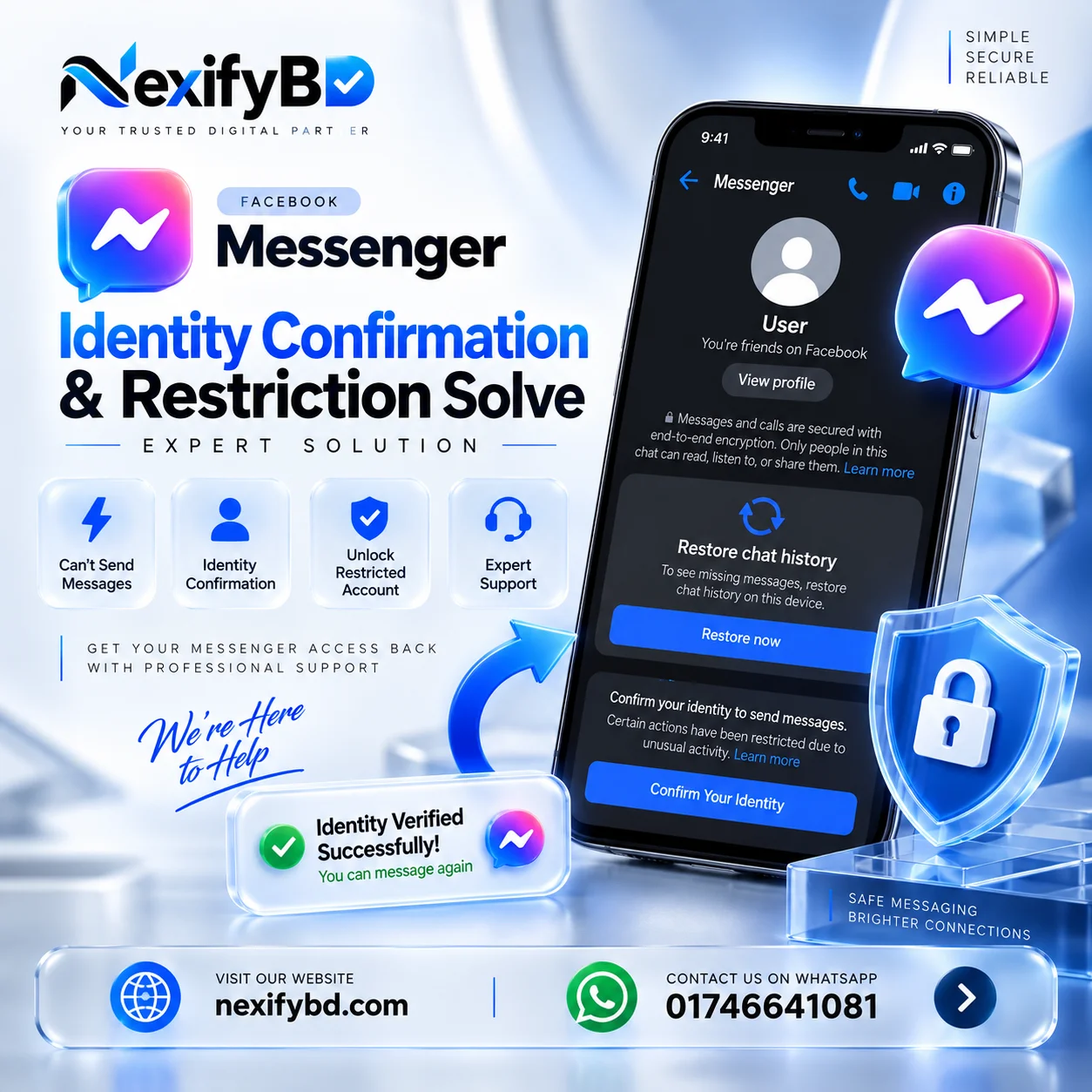 Messenger Identity Confirmation & Restriction Solve